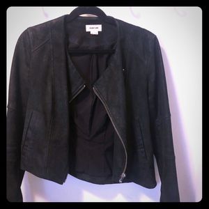 Helmet Lang Real Leather Moto Jacket